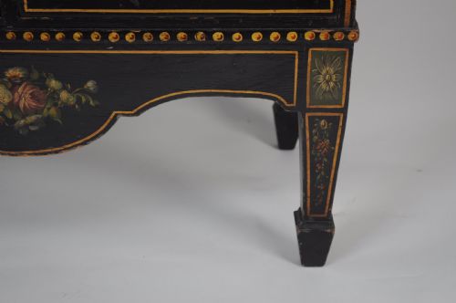 FINE QUALITY 19TH CENTURY BLACK PAINTED WATERFALL BOOKSHELVESBOOKCASE - ADDITIONAL PHOTO 5