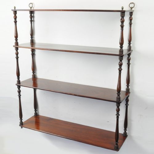 regency period mahogany hanging shelves - CATEGORY: ANTIQUE FURNITURE - DATED 1800