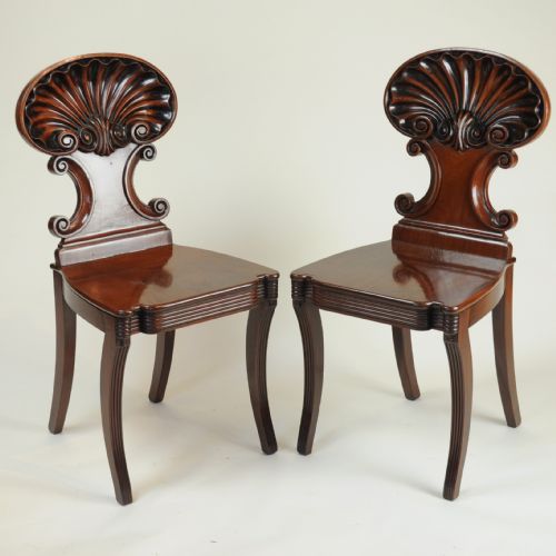 FINE QUALITY PAIR OF SHELLBACK HALL CHAIRS ATTRIBUTED TO GILLOWS - ADDITIONAL PHOTO 7