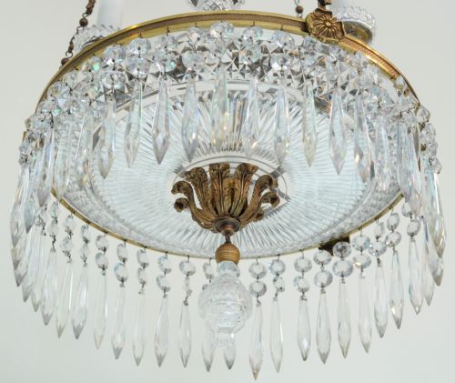 FINE REGENCY PERIOD CUT GLASS AND ORMOLU TWO TIER CHANDELIER - ADDITIONAL PHOTO 2