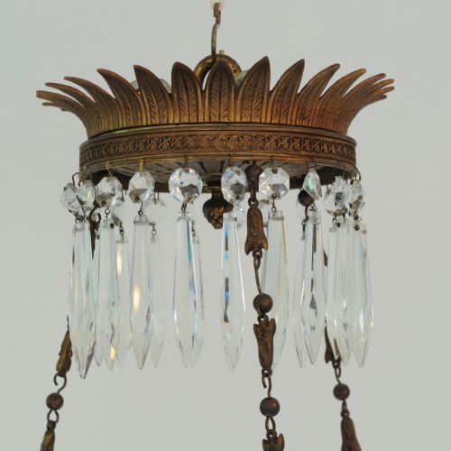 FINE REGENCY PERIOD CUT GLASS AND ORMOLU TWO TIER CHANDELIER - ADDITIONAL PHOTO 7