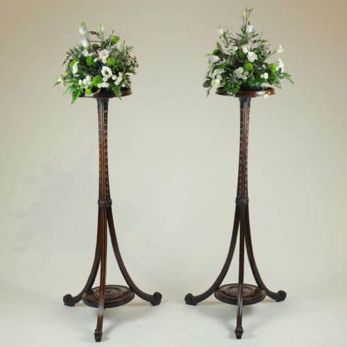 pair of carved adam period mahogany torchres - CATEGORY: ANTIQUE MISCELLANEOUS - DATED 18TH CENTURY