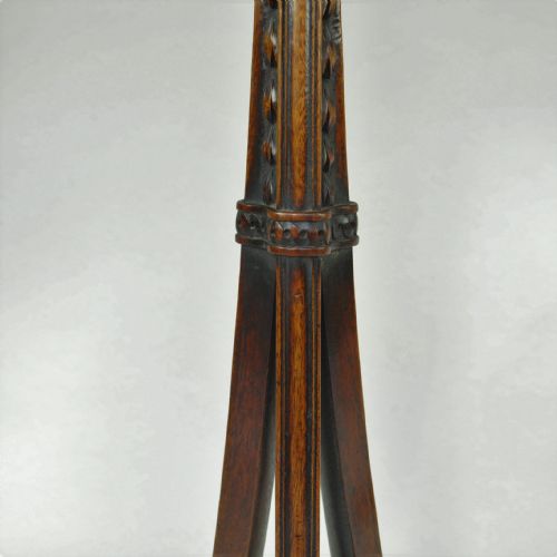 PAIR OF CARVED ADAM PERIOD MAHOGANY TORCHRES - ADDITIONAL PHOTO 5