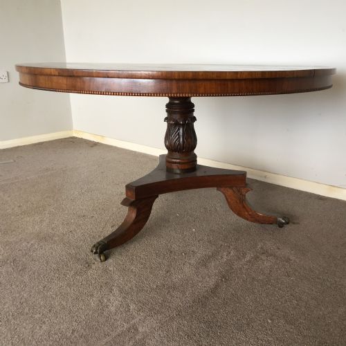 CIRCULAR ROSEWOOD BREAKFAST OR CENTRE TABLE WITH CALAMANDER CROSSBANDING - ADDITIONAL PHOTO 3