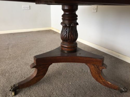 CIRCULAR ROSEWOOD BREAKFAST OR CENTRE TABLE WITH CALAMANDER CROSSBANDING - ADDITIONAL PHOTO 4