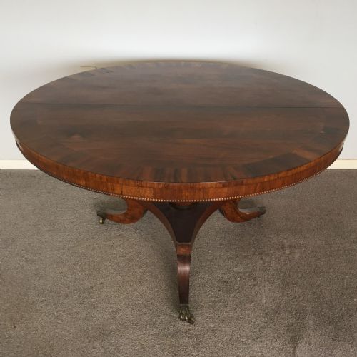 CIRCULAR ROSEWOOD BREAKFAST OR CENTRE TABLE WITH CALAMANDER CROSSBANDING - ADDITIONAL PHOTO 7