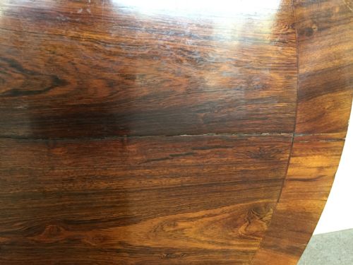 CIRCULAR ROSEWOOD BREAKFAST OR CENTRE TABLE WITH CALAMANDER CROSSBANDING - ADDITIONAL PHOTO 9