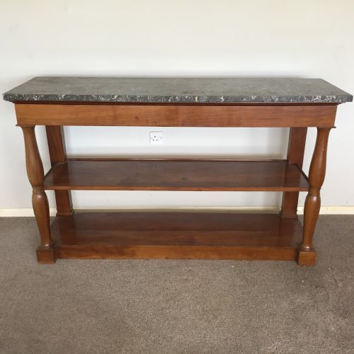 french console or buffet table with marble top - CATEGORY: ANTIQUE TABLES - DATED 19TH CENTURY