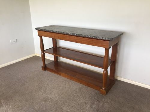 FRENCH CONSOLE OR BUFFET TABLE WITH MARBLE TOP - ADDITIONAL PHOTO 3