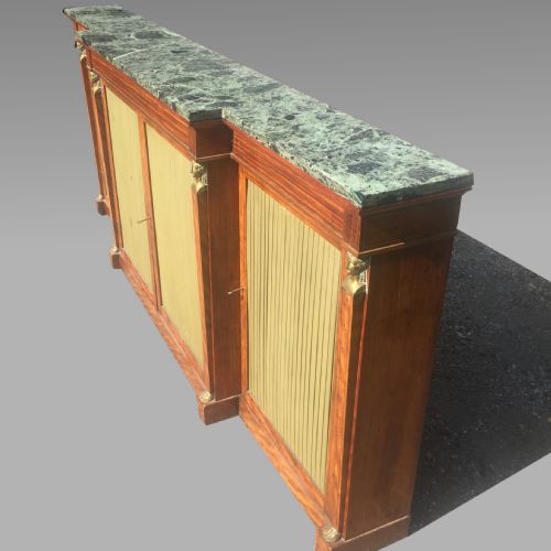 RARE AND SHALLOW SATINWOOD BREAKFRONT SIDE CABINET - ADDITIONAL PHOTO 1