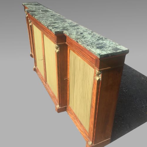 RARE AND SHALLOW SATINWOOD BREAKFRONT SIDE CABINET - ADDITIONAL PHOTO 2