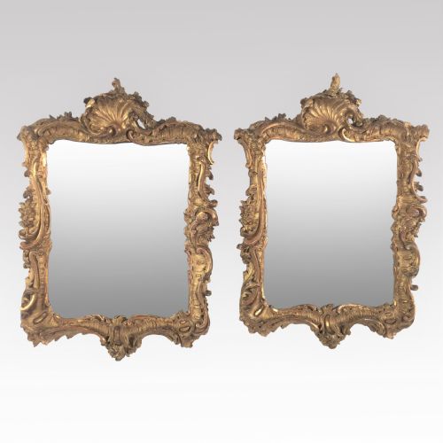 pair of small giltwood mirrors - CATEGORY: ANTIQUE MIRRORS - DATED 1880
