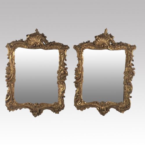 PAIR OF SMALL GILTWOOD MIRRORS - ADDITIONAL PHOTO 1