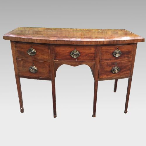 georgian mahogany bow fronted sideboard - CATEGORY: ANTIQUE SIDEBOARDS - DATED 1800