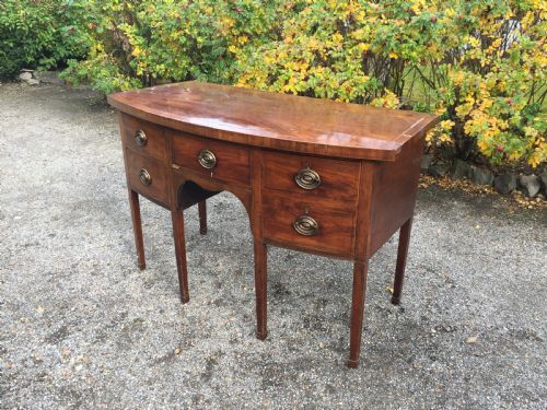 GEORGIAN MAHOGANY BOW FRONTED SIDEBOARD - ADDITIONAL PHOTO 1