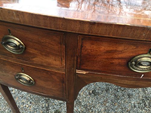 GEORGIAN MAHOGANY BOW FRONTED SIDEBOARD - ADDITIONAL PHOTO 6