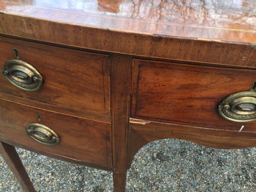GEORGIAN MAHOGANY BOW FRONTED SIDEBOARD - ADDITIONAL PHOTO 7