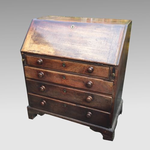 georgian mahogany 3ft bureau - CATEGORY: ANTIQUE BUREAU - DATED 18TH CENTURY