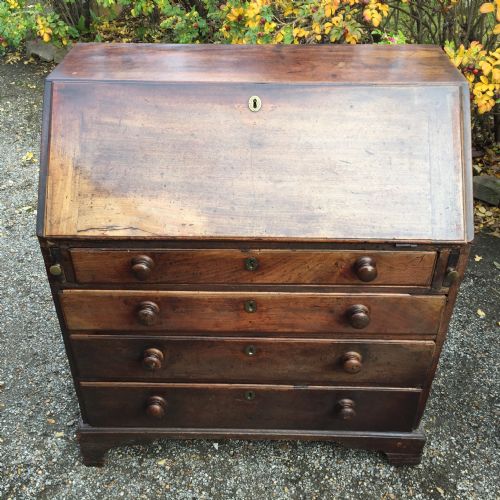 GEORGIAN MAHOGANY 3FT BUREAU - ADDITIONAL PHOTO 4