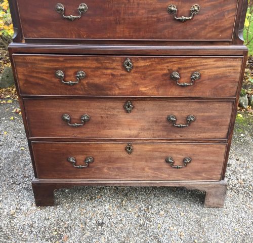 GEORGIAN MAHOGANY CHEST ON CHESTTALLBOY - ADDITIONAL PHOTO 4