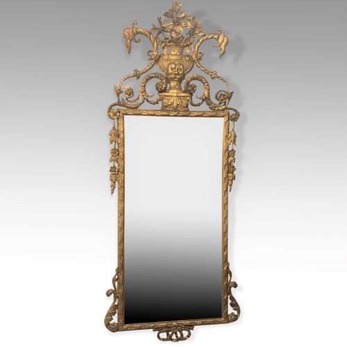 tall 6ft 6in gilt mirror - CATEGORY: ANTIQUE MIRRORS - DATED 1870