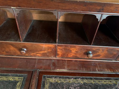 LARGE EDWARDS ROBERTS CYLINDER BUREAU BOOKCASE - ADDITIONAL PHOTO 5