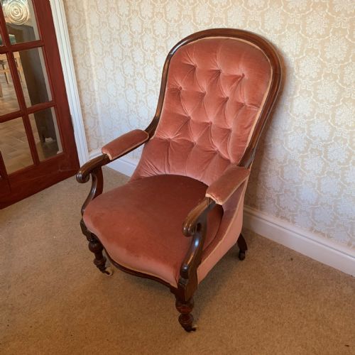 victorian mahogany armchair arm chair - CATEGORY: ANTIQUE CHAIRS - DATED 19TH CENTURY