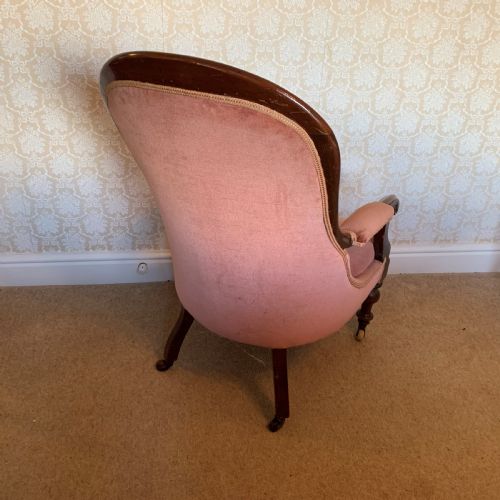 VICTORIAN MAHOGANY ARMCHAIR ARM CHAIR - ADDITIONAL PHOTO 2