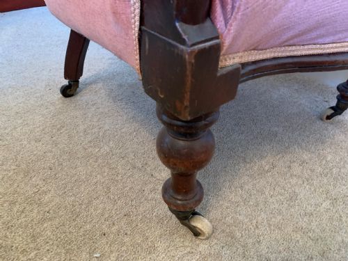 VICTORIAN MAHOGANY ARMCHAIR ARM CHAIR - ADDITIONAL PHOTO 3