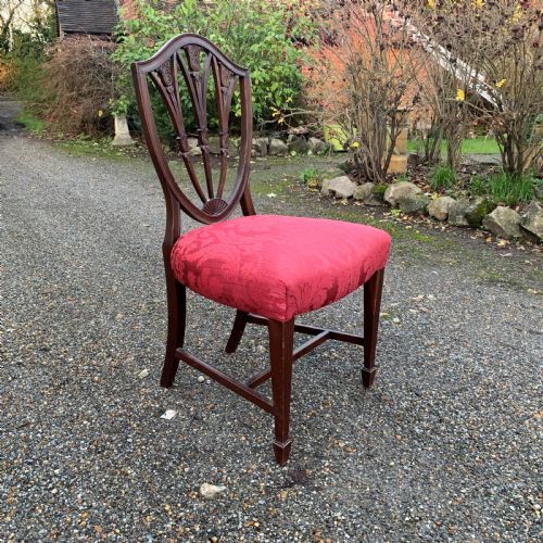 SIX 6 SHIELD BACK CHAIRS ROYAL HISTORY - ADDITIONAL PHOTO 6