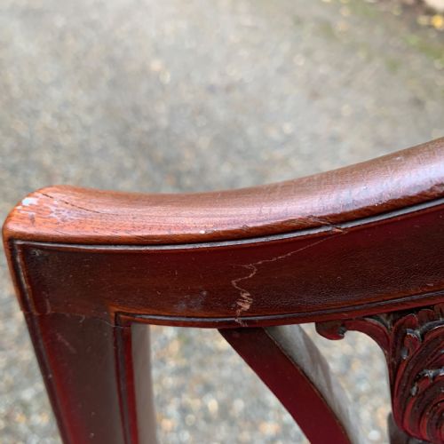 SIX 6 SHIELD BACK CHAIRS ROYAL HISTORY - ADDITIONAL PHOTO 10