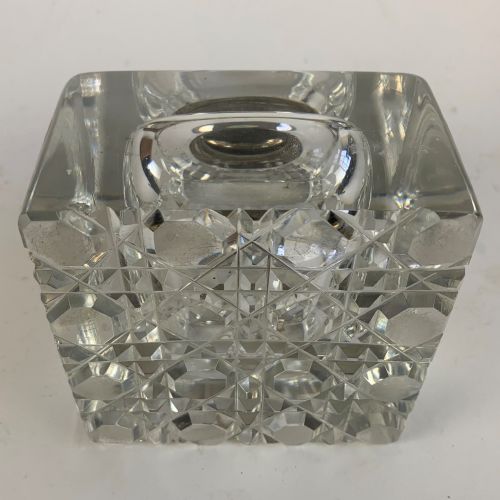 LARGE SILVER TOPPED INKWELL - ADDITIONAL PHOTO 3