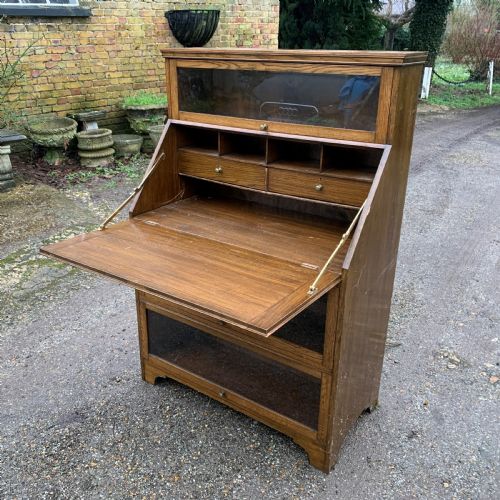 GLOBE WERNICKE STYLE BUREAU BOOKCASE - ADDITIONAL PHOTO 4