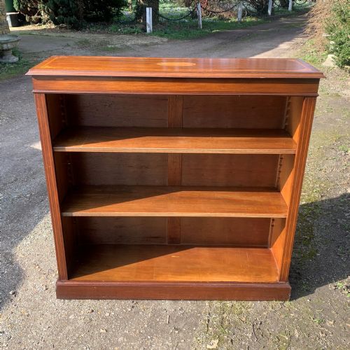 EDWARDIAN INLAID OPEN BOOKSHELVES - ADDITIONAL PHOTO 2
