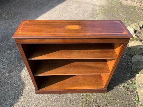 EDWARDIAN INLAID OPEN BOOKSHELVES - ADDITIONAL PHOTO 3