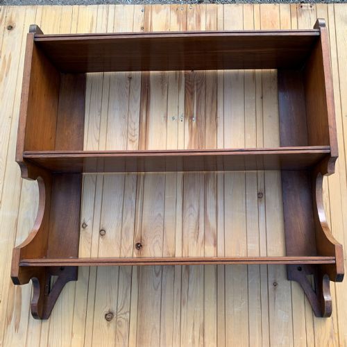 EDWARDIAN MAHOGANY HANGING BOOKSHELVES - ADDITIONAL PHOTO 3