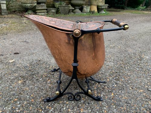 COPPER COAL SCUTTLEBOX - ADDITIONAL PHOTO 4