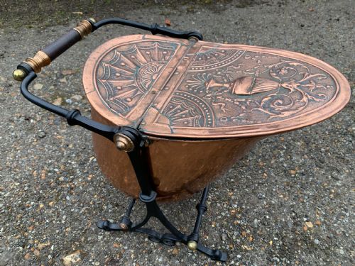 COPPER COAL SCUTTLEBOX - ADDITIONAL PHOTO 5