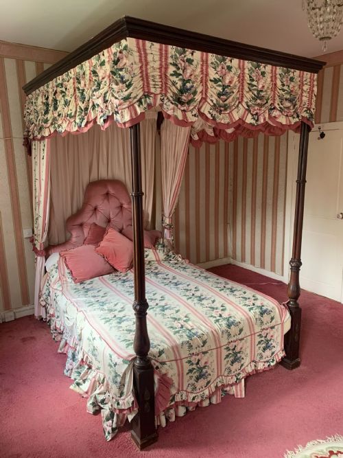 georgian mahogany four 4 poster bed - CATEGORY: ANTIQUE BEDS - DATED GEORGIAN