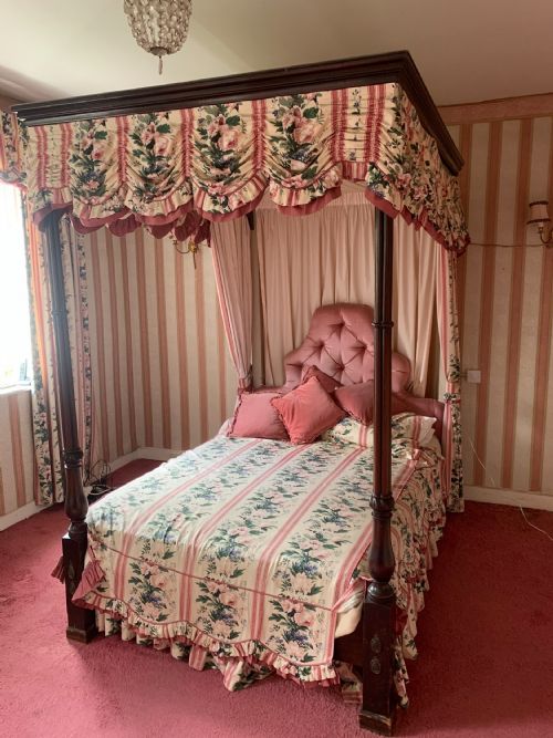 GEORGIAN MAHOGANY FOUR 4 POSTER BED - ADDITIONAL PHOTO 1