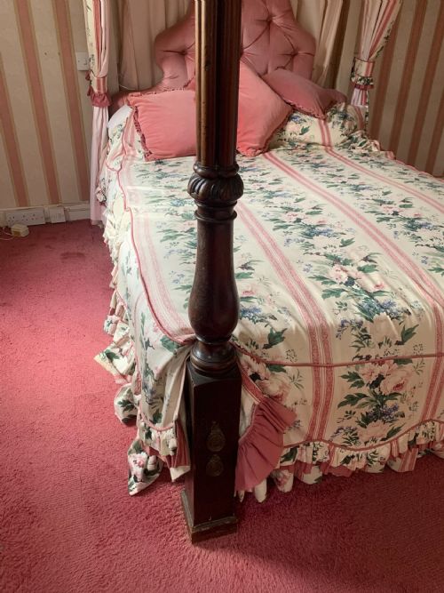 GEORGIAN MAHOGANY FOUR 4 POSTER BED - ADDITIONAL PHOTO 4