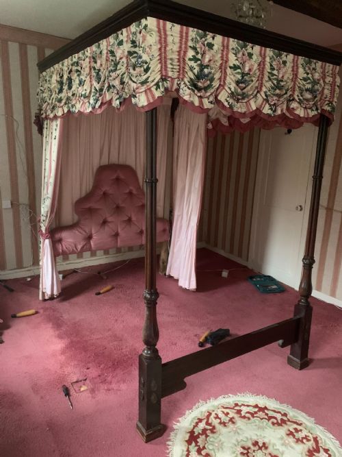 GEORGIAN MAHOGANY FOUR 4 POSTER BED - ADDITIONAL PHOTO 8