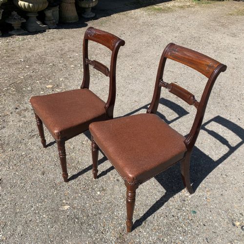 SET OF FOUR HIGH QUALITY REGENCY MAHOGANY DINING CHAIRS - ADDITIONAL PHOTO 1