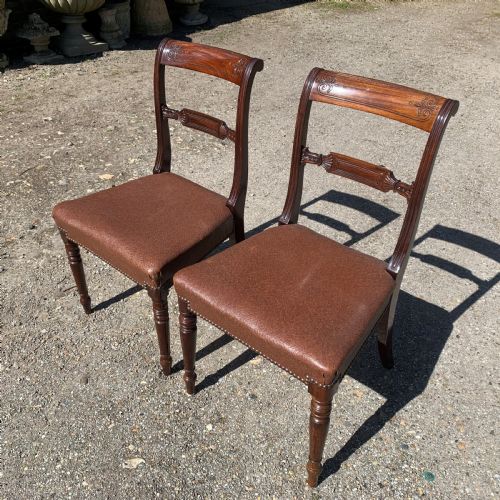 SET OF FOUR HIGH QUALITY REGENCY MAHOGANY DINING CHAIRS - ADDITIONAL PHOTO 2