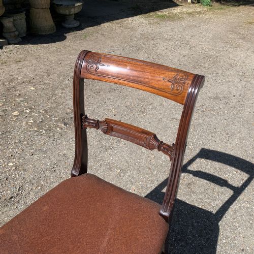 SET OF FOUR HIGH QUALITY REGENCY MAHOGANY DINING CHAIRS - ADDITIONAL PHOTO 3