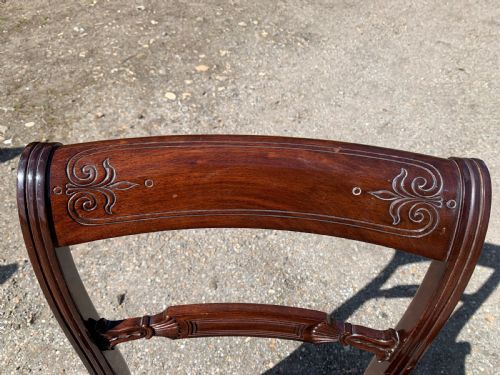 SET OF FOUR HIGH QUALITY REGENCY MAHOGANY DINING CHAIRS - ADDITIONAL PHOTO 8