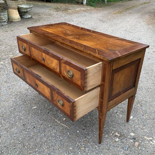FRENCH KINGWOOD AND WALNUT COMMODE CHEST OF DRAWERS - ADDITIONAL PHOTO 4