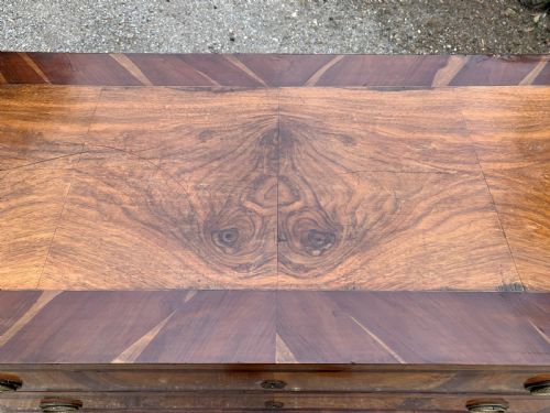FRENCH KINGWOOD AND WALNUT COMMODE CHEST OF DRAWERS - ADDITIONAL PHOTO 6