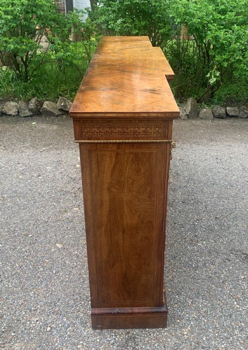 BURR WALNUT AND ORMOLU MOUNTED BREAKFRONT SIDE CABINETCREDENZA - ADDITIONAL PHOTO 3