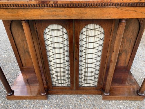 REGENCY ROSEWOOD BREAKFRONT SIDE CABINETCHIFFONIER - ADDITIONAL PHOTO 4